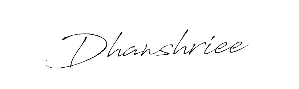 Similarly Antro_Vectra is the best handwritten signature design. Signature creator online .You can use it as an online autograph creator for name Dhanshriee. Dhanshriee signature style 6 images and pictures png