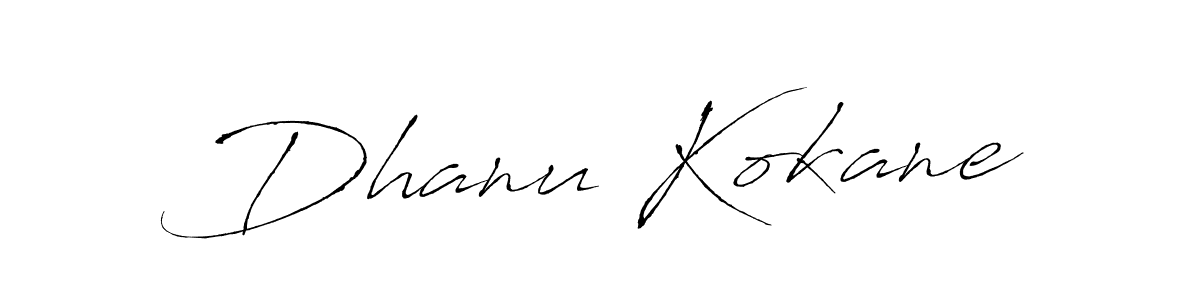 Dhanu Kokane stylish signature style. Best Handwritten Sign (Antro_Vectra) for my name. Handwritten Signature Collection Ideas for my name Dhanu Kokane. Dhanu Kokane signature style 6 images and pictures png
