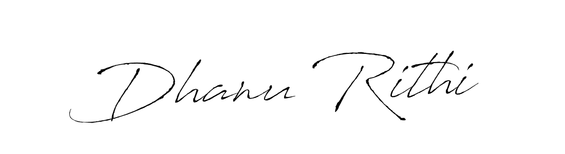 Design your own signature with our free online signature maker. With this signature software, you can create a handwritten (Antro_Vectra) signature for name Dhanu Rithi. Dhanu Rithi signature style 6 images and pictures png