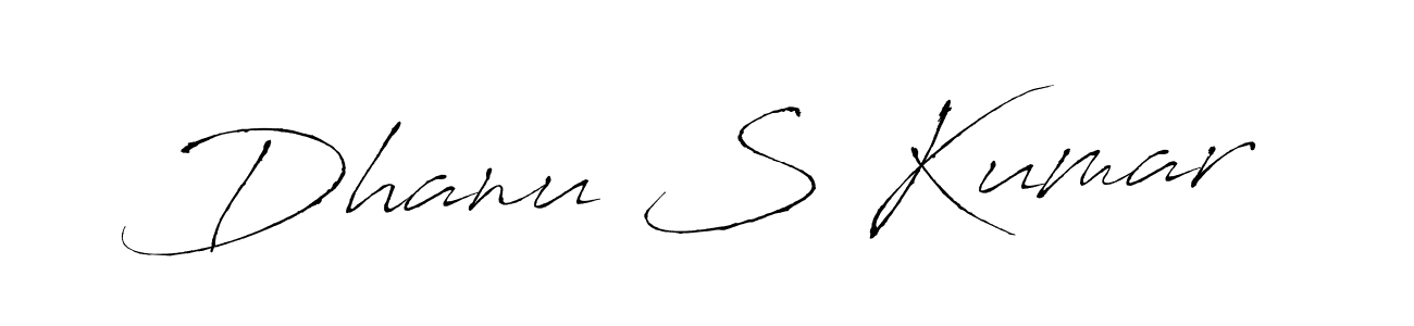 Design your own signature with our free online signature maker. With this signature software, you can create a handwritten (Antro_Vectra) signature for name Dhanu S Kumar. Dhanu S Kumar signature style 6 images and pictures png