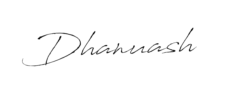 How to make Dhanuash signature? Antro_Vectra is a professional autograph style. Create handwritten signature for Dhanuash name. Dhanuash signature style 6 images and pictures png