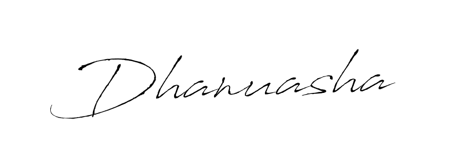Create a beautiful signature design for name Dhanuasha. With this signature (Antro_Vectra) fonts, you can make a handwritten signature for free. Dhanuasha signature style 6 images and pictures png
