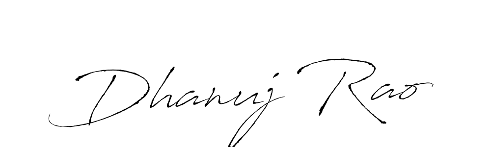 Antro_Vectra is a professional signature style that is perfect for those who want to add a touch of class to their signature. It is also a great choice for those who want to make their signature more unique. Get Dhanuj Rao name to fancy signature for free. Dhanuj Rao signature style 6 images and pictures png