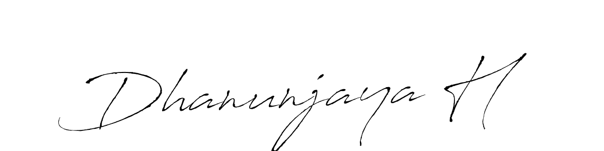 Create a beautiful signature design for name Dhanunjaya H. With this signature (Antro_Vectra) fonts, you can make a handwritten signature for free. Dhanunjaya H signature style 6 images and pictures png