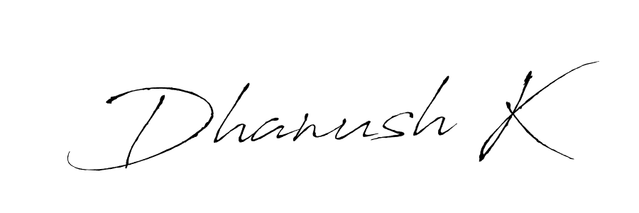Similarly Antro_Vectra is the best handwritten signature design. Signature creator online .You can use it as an online autograph creator for name Dhanush K. Dhanush K signature style 6 images and pictures png
