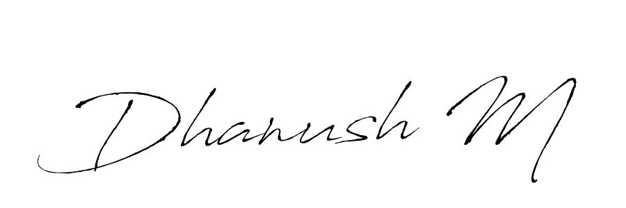Antro_Vectra is a professional signature style that is perfect for those who want to add a touch of class to their signature. It is also a great choice for those who want to make their signature more unique. Get Dhanush M name to fancy signature for free. Dhanush M signature style 6 images and pictures png