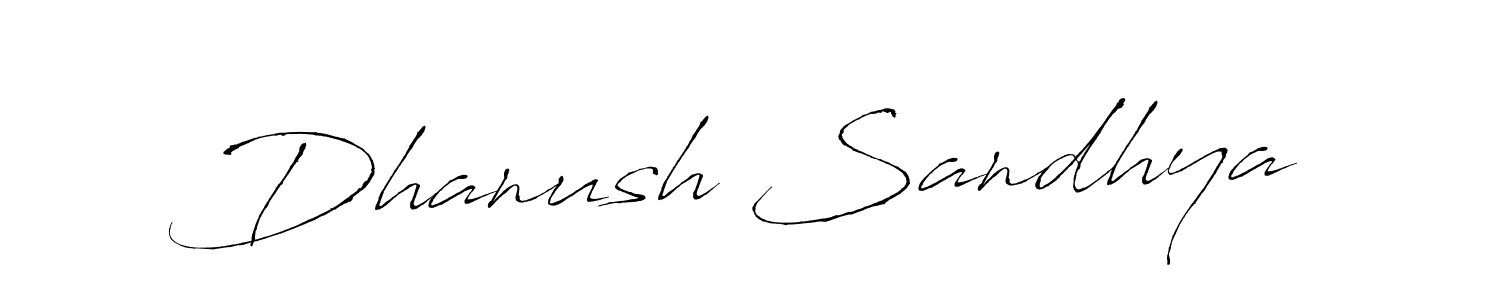 Also we have Dhanush Sandhya name is the best signature style. Create professional handwritten signature collection using Antro_Vectra autograph style. Dhanush Sandhya signature style 6 images and pictures png