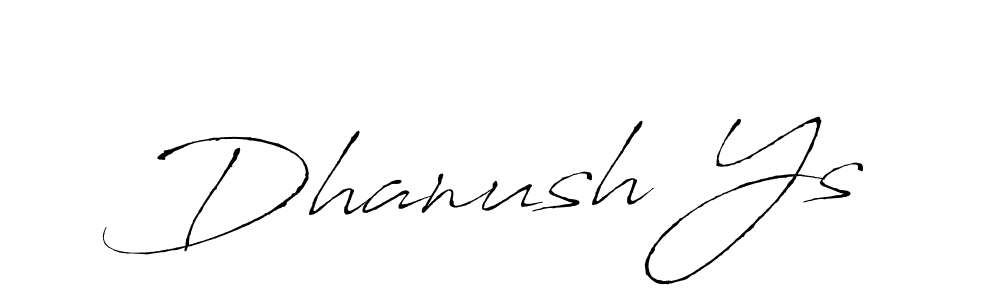 Dhanush Ys stylish signature style. Best Handwritten Sign (Antro_Vectra) for my name. Handwritten Signature Collection Ideas for my name Dhanush Ys. Dhanush Ys signature style 6 images and pictures png