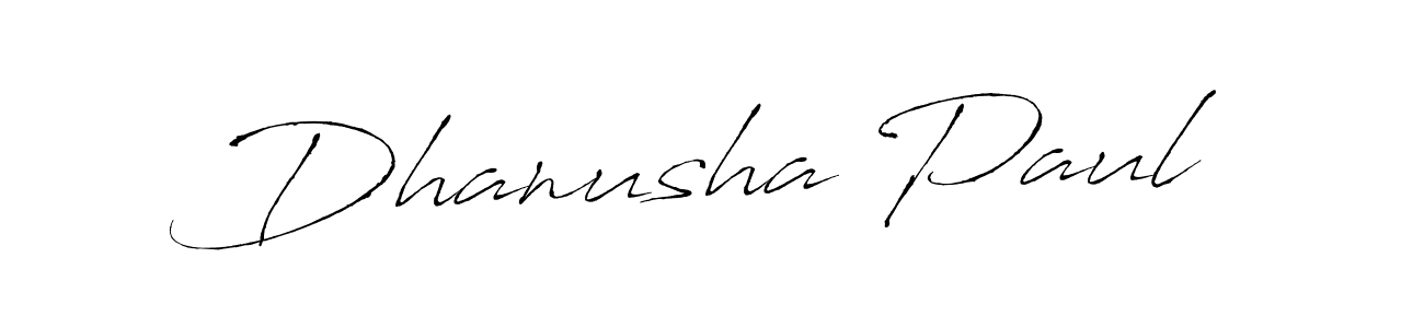 Dhanusha Paul stylish signature style. Best Handwritten Sign (Antro_Vectra) for my name. Handwritten Signature Collection Ideas for my name Dhanusha Paul. Dhanusha Paul signature style 6 images and pictures png