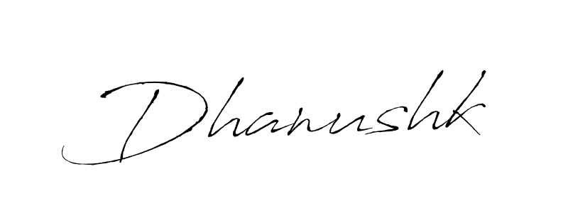 How to make Dhanushk name signature. Use Antro_Vectra style for creating short signs online. This is the latest handwritten sign. Dhanushk signature style 6 images and pictures png