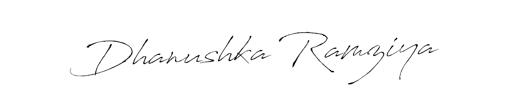 Also You can easily find your signature by using the search form. We will create Dhanushka Ramziya name handwritten signature images for you free of cost using Antro_Vectra sign style. Dhanushka Ramziya signature style 6 images and pictures png