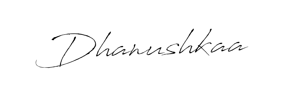 Use a signature maker to create a handwritten signature online. With this signature software, you can design (Antro_Vectra) your own signature for name Dhanushkaa. Dhanushkaa signature style 6 images and pictures png