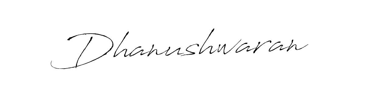 Make a beautiful signature design for name Dhanushwaran. With this signature (Antro_Vectra) style, you can create a handwritten signature for free. Dhanushwaran signature style 6 images and pictures png
