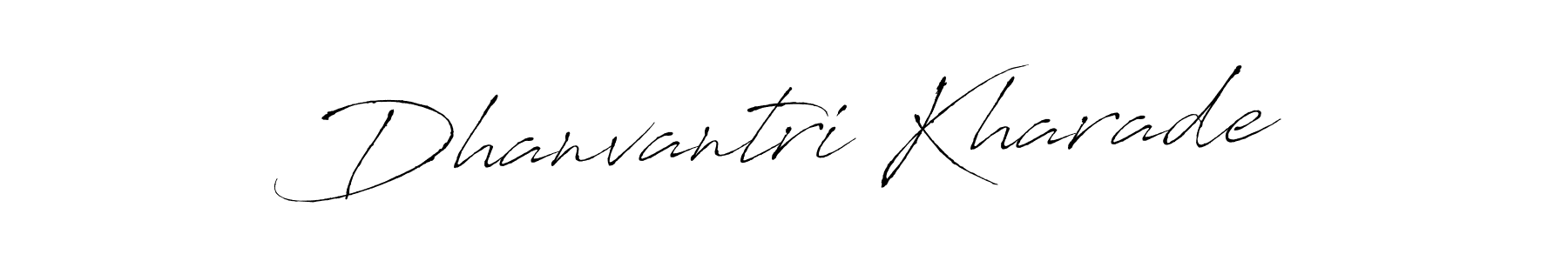 Antro_Vectra is a professional signature style that is perfect for those who want to add a touch of class to their signature. It is also a great choice for those who want to make their signature more unique. Get Dhanvantri Kharade name to fancy signature for free. Dhanvantri Kharade signature style 6 images and pictures png