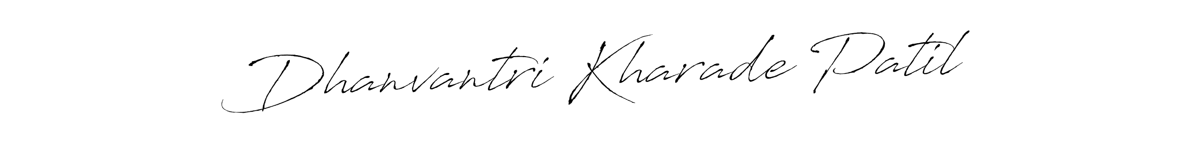 Use a signature maker to create a handwritten signature online. With this signature software, you can design (Antro_Vectra) your own signature for name Dhanvantri Kharade Patil. Dhanvantri Kharade Patil signature style 6 images and pictures png