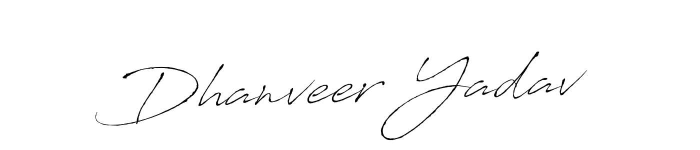 Create a beautiful signature design for name Dhanveer Yadav. With this signature (Antro_Vectra) fonts, you can make a handwritten signature for free. Dhanveer Yadav signature style 6 images and pictures png