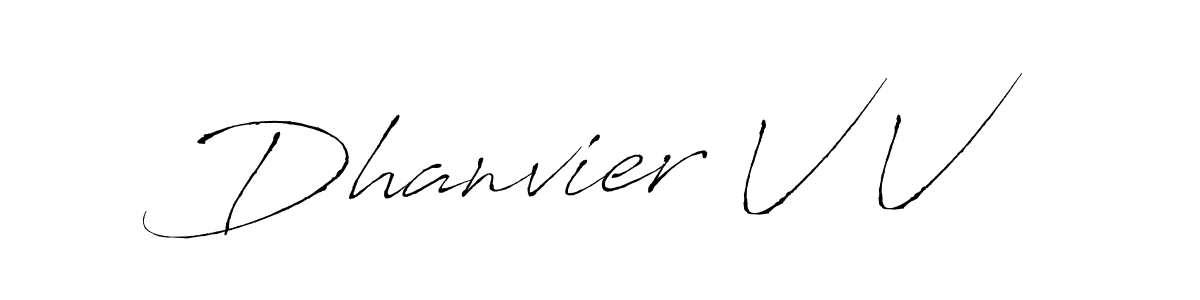 Here are the top 10 professional signature styles for the name Dhanvier V V. These are the best autograph styles you can use for your name. Dhanvier V V signature style 6 images and pictures png