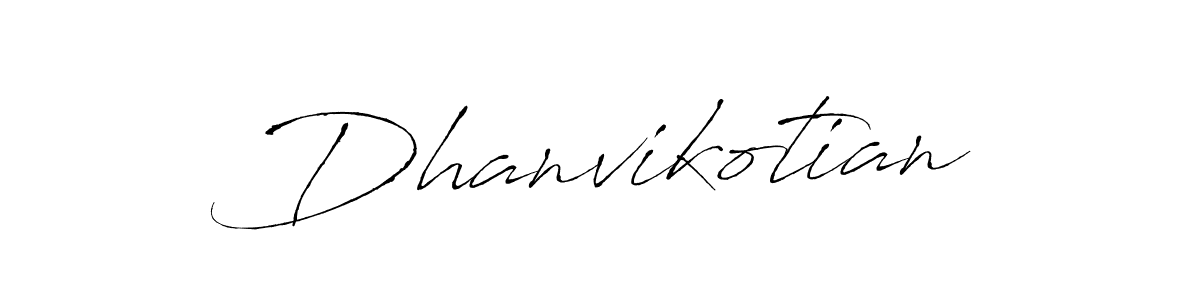 Make a beautiful signature design for name Dhanvikotian. With this signature (Antro_Vectra) style, you can create a handwritten signature for free. Dhanvikotian signature style 6 images and pictures png