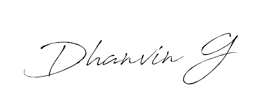 It looks lik you need a new signature style for name Dhanvin G. Design unique handwritten (Antro_Vectra) signature with our free signature maker in just a few clicks. Dhanvin G signature style 6 images and pictures png