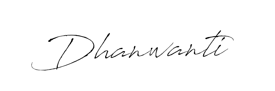 Use a signature maker to create a handwritten signature online. With this signature software, you can design (Antro_Vectra) your own signature for name Dhanwanti. Dhanwanti signature style 6 images and pictures png