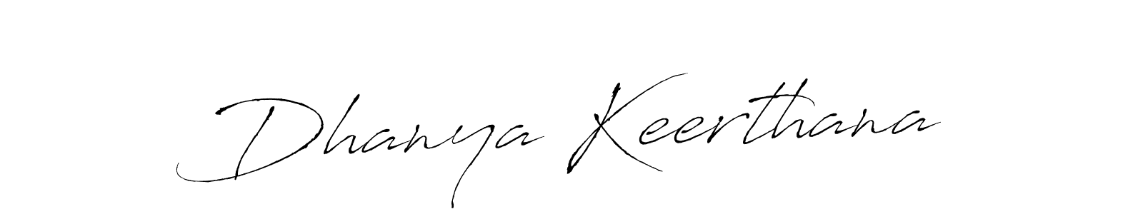How to make Dhanya Keerthana signature? Antro_Vectra is a professional autograph style. Create handwritten signature for Dhanya Keerthana name. Dhanya Keerthana signature style 6 images and pictures png