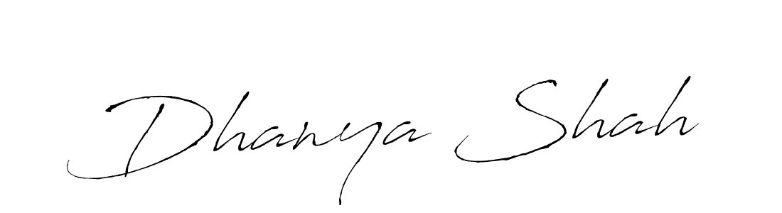 Design your own signature with our free online signature maker. With this signature software, you can create a handwritten (Antro_Vectra) signature for name Dhanya Shah. Dhanya Shah signature style 6 images and pictures png