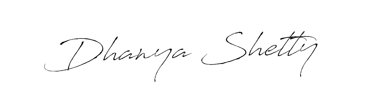 Design your own signature with our free online signature maker. With this signature software, you can create a handwritten (Antro_Vectra) signature for name Dhanya Shetty. Dhanya Shetty signature style 6 images and pictures png