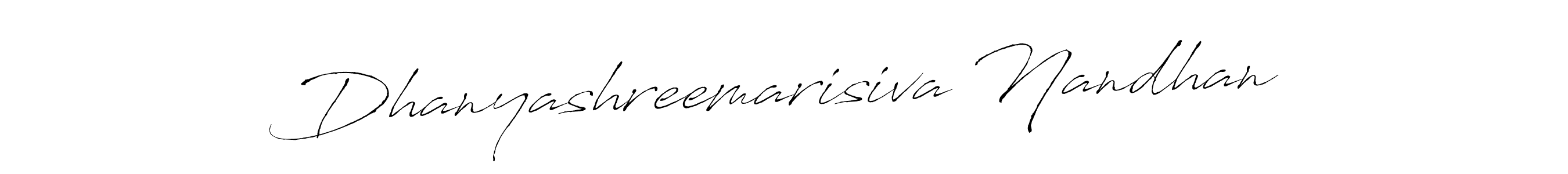 Create a beautiful signature design for name Dhanyashreemarisiva Nandhan. With this signature (Antro_Vectra) fonts, you can make a handwritten signature for free. Dhanyashreemarisiva Nandhan signature style 6 images and pictures png