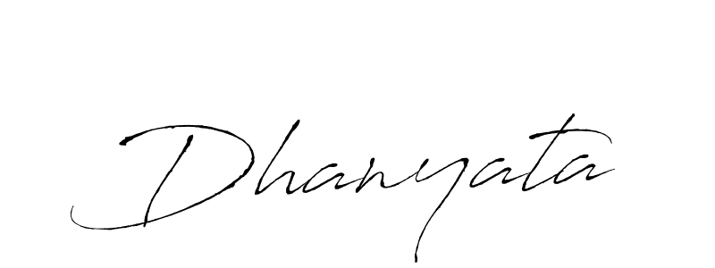 Create a beautiful signature design for name Dhanyata. With this signature (Antro_Vectra) fonts, you can make a handwritten signature for free. Dhanyata signature style 6 images and pictures png