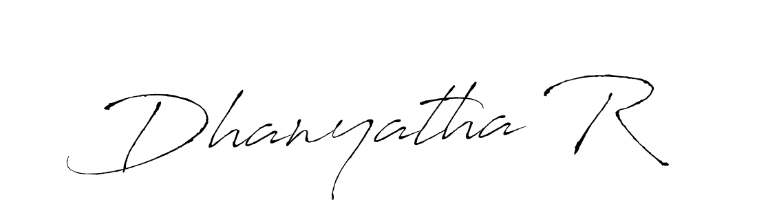 Make a beautiful signature design for name Dhanyatha R. With this signature (Antro_Vectra) style, you can create a handwritten signature for free. Dhanyatha R signature style 6 images and pictures png