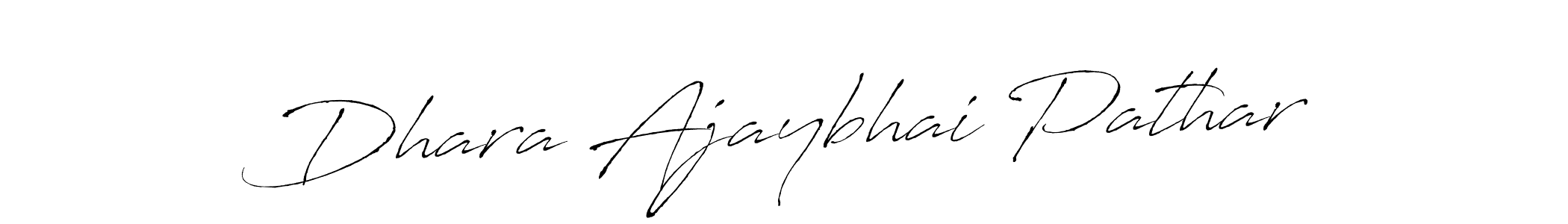 How to make Dhara Ajaybhai Pathar name signature. Use Antro_Vectra style for creating short signs online. This is the latest handwritten sign. Dhara Ajaybhai Pathar signature style 6 images and pictures png
