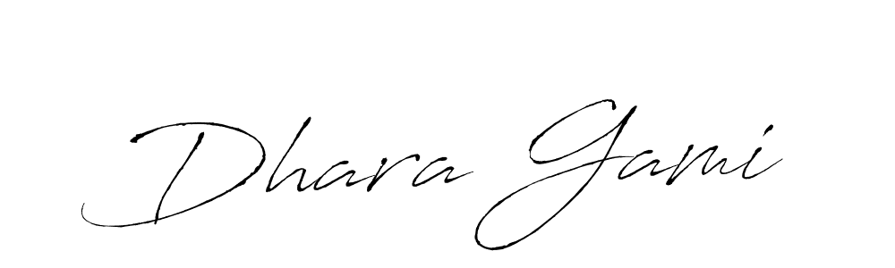 Use a signature maker to create a handwritten signature online. With this signature software, you can design (Antro_Vectra) your own signature for name Dhara Gami. Dhara Gami signature style 6 images and pictures png