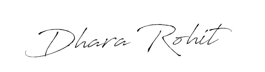 How to make Dhara Rohit name signature. Use Antro_Vectra style for creating short signs online. This is the latest handwritten sign. Dhara Rohit signature style 6 images and pictures png