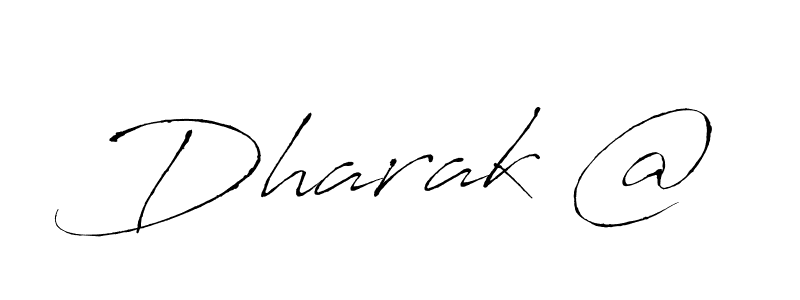 Create a beautiful signature design for name Dharak @. With this signature (Antro_Vectra) fonts, you can make a handwritten signature for free. Dharak @ signature style 6 images and pictures png