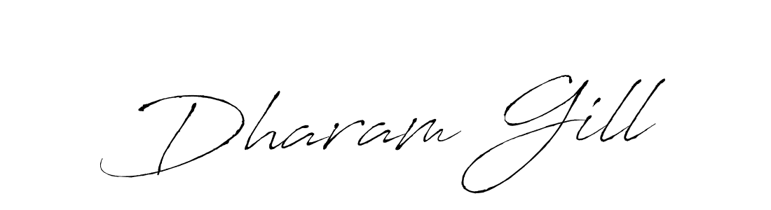 Create a beautiful signature design for name Dharam Gill. With this signature (Antro_Vectra) fonts, you can make a handwritten signature for free. Dharam Gill signature style 6 images and pictures png