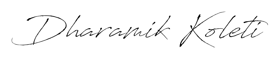 Download transparent PNG signature for name Dharamik Koleti styled with Antro_Vectra font. Ready to paste directly into PDF and Word agreements. Dharamik Koleti signature style 6 images and pictures png