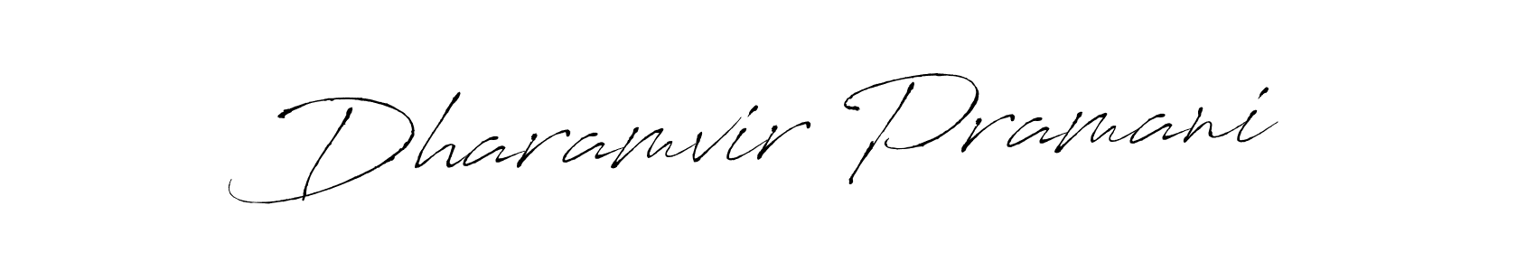 Use a signature maker to create a handwritten signature online. With this signature software, you can design (Antro_Vectra) your own signature for name Dharamvir Pramani. Dharamvir Pramani signature style 6 images and pictures png