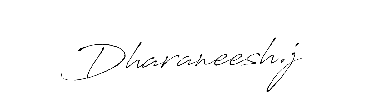 How to make Dharaneesh.j name signature. Use Antro_Vectra style for creating short signs online. This is the latest handwritten sign. Dharaneesh.j signature style 6 images and pictures png