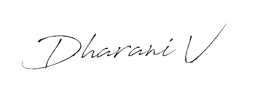 Dharani V stylish signature style. Best Handwritten Sign (Antro_Vectra) for my name. Handwritten Signature Collection Ideas for my name Dharani V. Dharani V signature style 6 images and pictures png