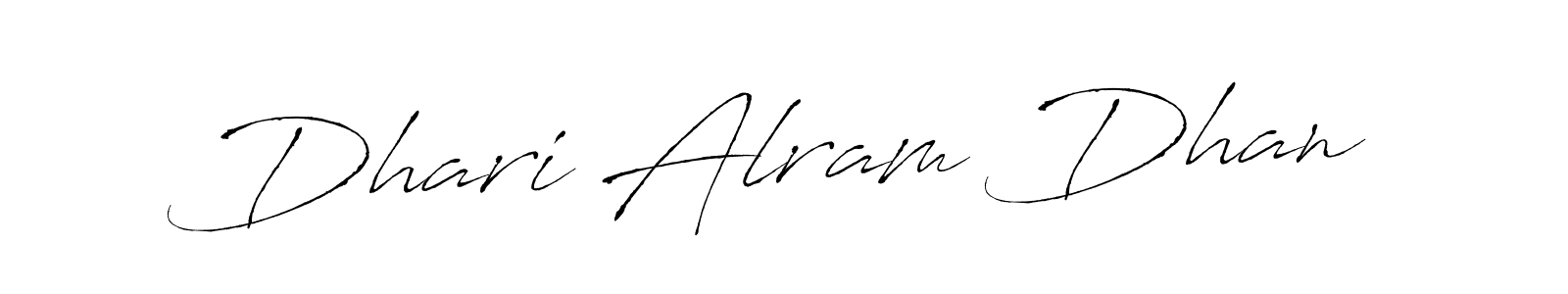 How to make Dhari Alram Dhan signature? Antro_Vectra is a professional autograph style. Create handwritten signature for Dhari Alram Dhan name. Dhari Alram Dhan signature style 6 images and pictures png