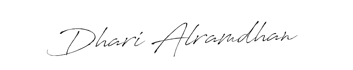 Similarly Antro_Vectra is the best handwritten signature design. Signature creator online .You can use it as an online autograph creator for name Dhari Alramdhan. Dhari Alramdhan signature style 6 images and pictures png