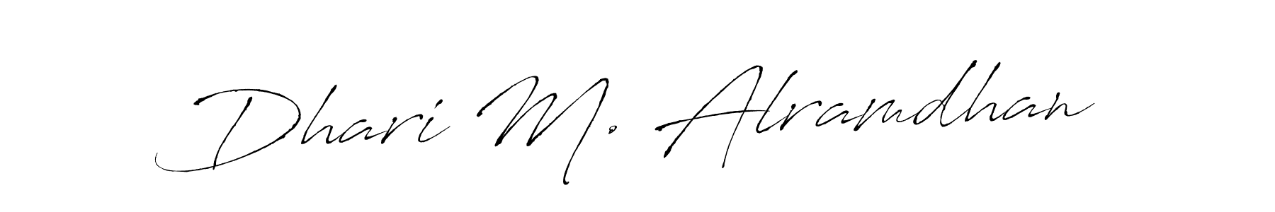 Design your own signature with our free online signature maker. With this signature software, you can create a handwritten (Antro_Vectra) signature for name Dhari M. Alramdhan. Dhari M. Alramdhan signature style 6 images and pictures png