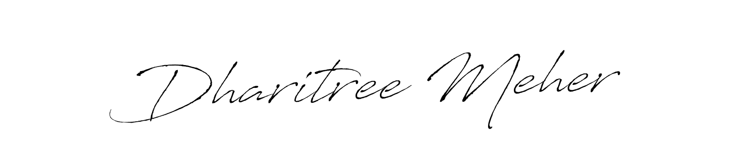 Make a short Dharitree Meher signature style. Manage your documents anywhere anytime using Antro_Vectra. Create and add eSignatures, submit forms, share and send files easily. Dharitree Meher signature style 6 images and pictures png