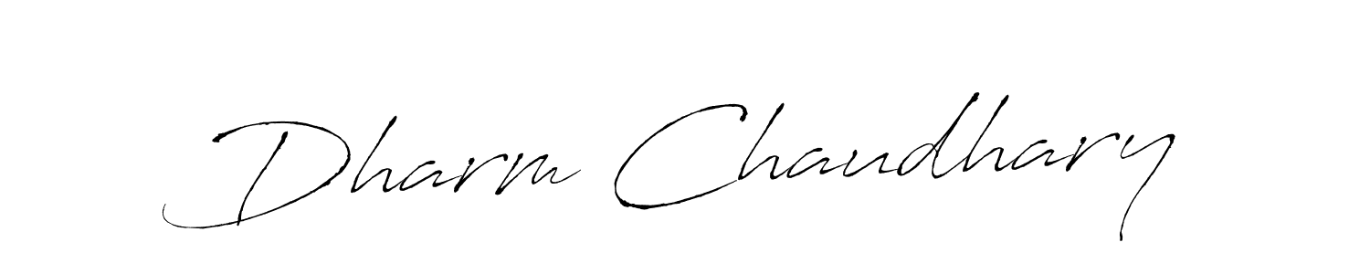 Create a beautiful signature design for name Dharm Chaudhary. With this signature (Antro_Vectra) fonts, you can make a handwritten signature for free. Dharm Chaudhary signature style 6 images and pictures png