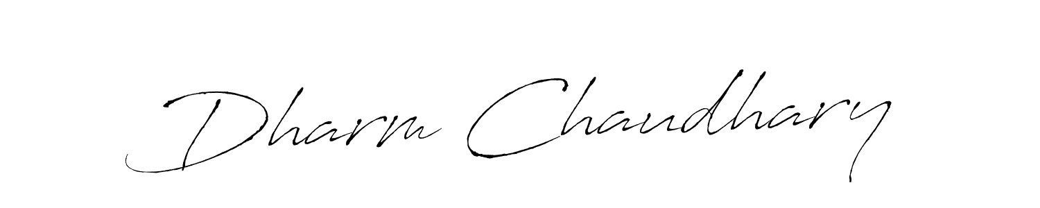 Create a beautiful signature design for name Dharm Chaudhary. With this signature (Antro_Vectra) fonts, you can make a handwritten signature for free. Dharm Chaudhary signature style 6 images and pictures png