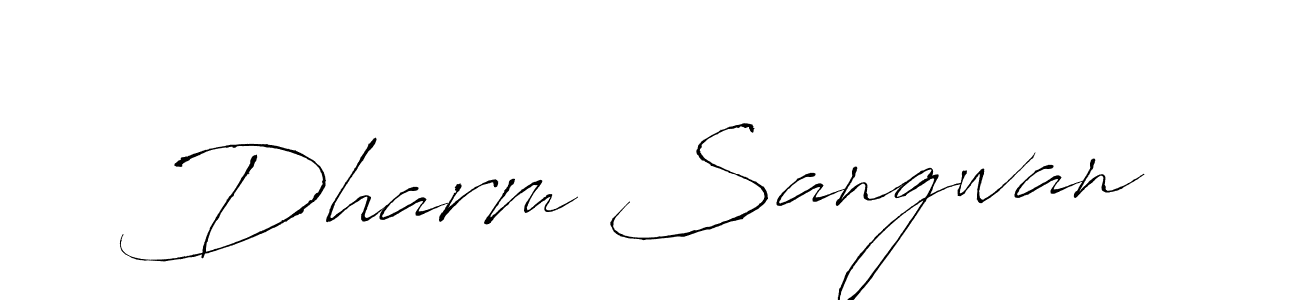 Make a beautiful signature design for name Dharm Sangwan. With this signature (Antro_Vectra) style, you can create a handwritten signature for free. Dharm Sangwan signature style 6 images and pictures png