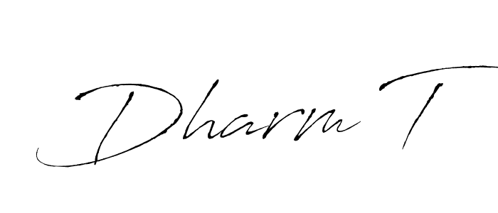 Similarly Antro_Vectra is the best handwritten signature design. Signature creator online .You can use it as an online autograph creator for name Dharm T. Dharm T signature style 6 images and pictures png