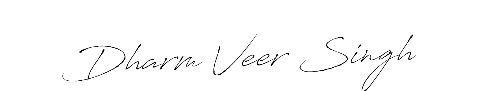 Create a beautiful signature design for name Dharm Veer Singh. With this signature (Antro_Vectra) fonts, you can make a handwritten signature for free. Dharm Veer Singh signature style 6 images and pictures png