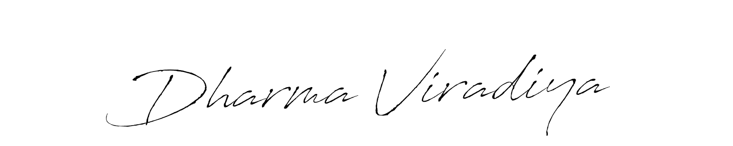 Make a beautiful signature design for name Dharma Viradiya. With this signature (Antro_Vectra) style, you can create a handwritten signature for free. Dharma Viradiya signature style 6 images and pictures png