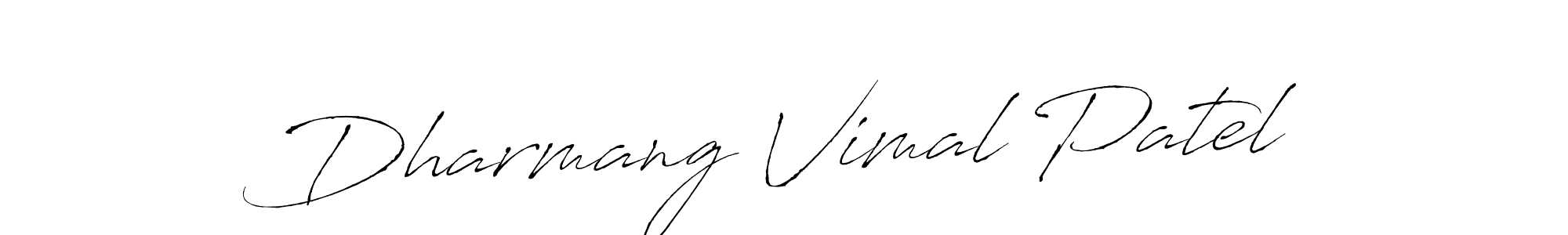 This is the best signature style for the Dharmang Vimal Patel name. Also you like these signature font (Antro_Vectra). Mix name signature. Dharmang Vimal Patel signature style 6 images and pictures png